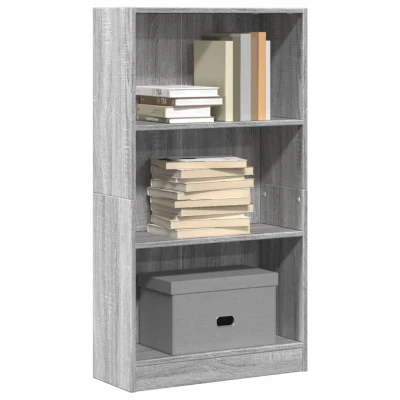Afbeelding van vidaXL Boekenkast 60x24x109 cm bewerkt hout grijs sonoma eikenkleurig