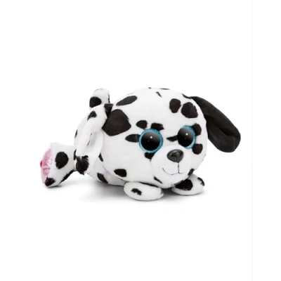 Afbeelding van GLUBSCHIS Dalmatiër Dottino pluche knuffeldier, 25 cm, wit, zachte pluche, schattige pop, om te spelen, voor kinderen en volwassenen, geweldig cadeau idee