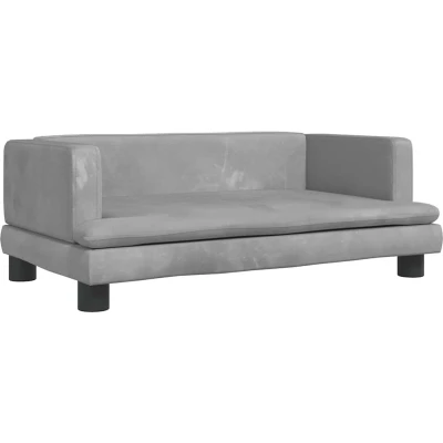 Afbeelding van vidaXL Hondenmand 80x45x30 cm fluweel lichtgrijs