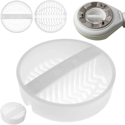 Afbeelding van haarfilter voor doucheafvoeren, 2 stuks, wit, compatibel met Viega Tempoplex modellen 6963, 6962, 6961, 6960, douche, doucheafvoer