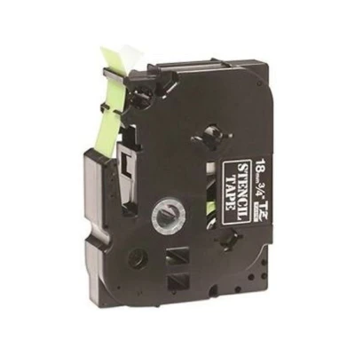 Afbeelding van Brother STe 141 Tape Zwart op transparant (18 mm)