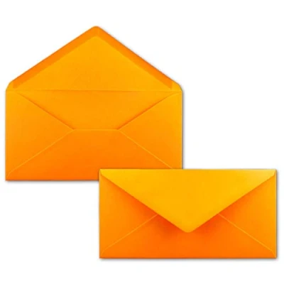 Afbeelding van Neuser FarbenFroh Enveloppen DIN lang 220 x 110 mm, met rubberen coating, 50 enveloppen, oranje