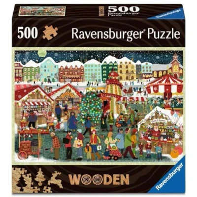 Afbeelding van WOODEN Puzzle Christmas Market: