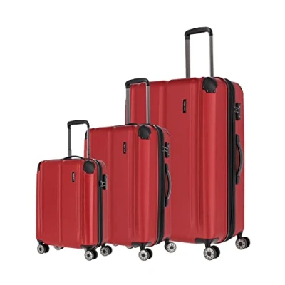 Afbeelding van Travelite CITY 4 Rollen 3PACK Kofferset, Maat: One Size, Rot