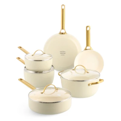 Afbeelding van GreenPan Padova Cream White 10 delige pannenset