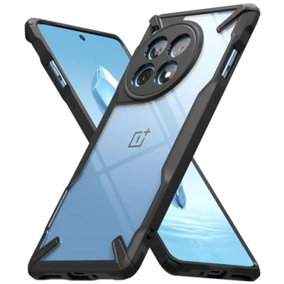 Afbeelding van Ringke Compatibel met OnePlus 12R [Fusion X] transparante schokbestendige bescherming [militaire verdediging] krasbestendig polycarbonaat harde TPU bumper zwart