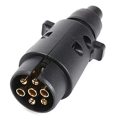 Afbeelding van SPARKMOTO Aanhangerstekker, 7 polig, 12 V, waterdichte stekker voor aanhanger, camper, oplegger, caravan, (rubberen stop)