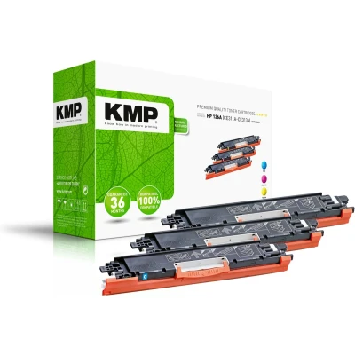 Afbeelding van KMP Toner vervangt HP 126A, CE311A, CE312A, CE313A Compatibel Combipack Cyaan, Magenta, Geel 1000 bladzijden H T149CMY 1226,0030