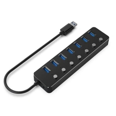 Afbeelding van 7 poorts USB 3.1 (Gen 1) hub, zwart
