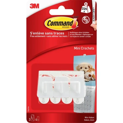 Afbeelding van 3M Command mini haak (l x b h) 29 22 11 mm Wit Inhoud: 3 stuk(s)