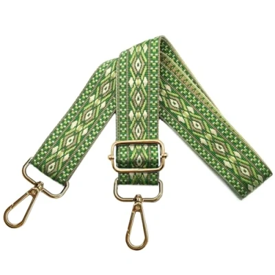 Afbeelding van Verstelbare schouderriem voor damestassen, afneembare tasriem, breedte 3,8 cm, met goudkleurige karabijnhaak, handtassen, groen, N47