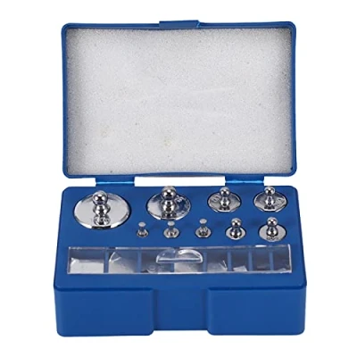 Afbeelding van 17 stuks roestvrijstalen kalibratiegewichten set kalibratiegewicht 10 mg 100 g precisie kalibratie variatie +/ 0,003 voor digitale sieraden weegschaal laboratorium gewicht