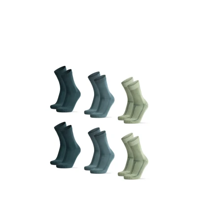 Afbeelding van Danish Endurance 6 PACK Sportsokken, Maat: 39 42, Mc dark green light medium