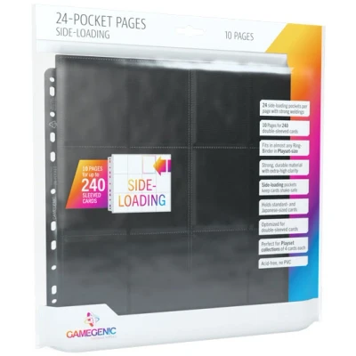 Afbeelding van Gamegenic 24 Pocket Sideloading Pages Black (10 stuks)