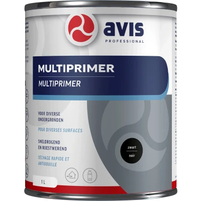 Afbeelding van Avis Multiprimer Zwart 0,25 liter Grondverf &amp; Primer