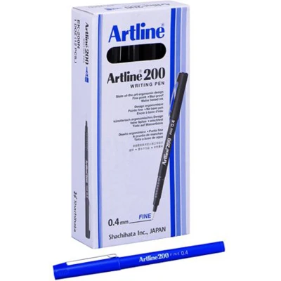Afbeelding van Fineliner Artline 200 rond 0.4mm blauw