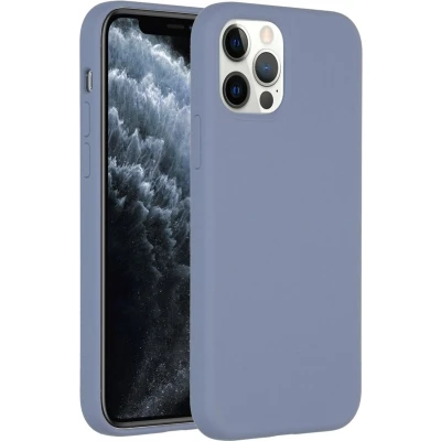 Afbeelding van Accezz Hoesje Geschikt voor iPhone 12 Pro / Siliconen Liquid Silicone Backcover Lavendel