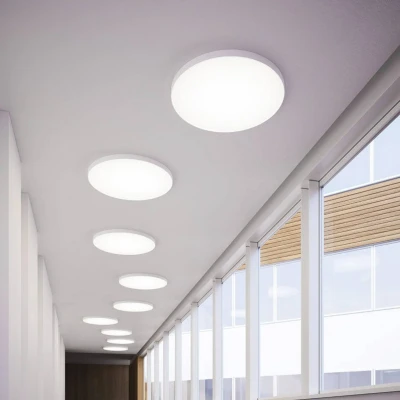 Afbeelding van LOOM DESIGN LED plafondlamp Lucia, wit, Ø 60 cm aluminium