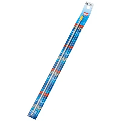 Afbeelding van Tunesische wolhaaknaald aluminium grijs 30 cm 3,50 mm