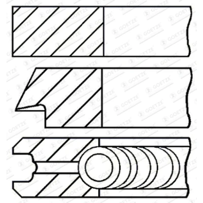 Afbeelding van GOETZE ENGINE 08 446100 00 Zuigerveer 84 LKZ Ring BMW: 5 GT, X6, 3 Saloon