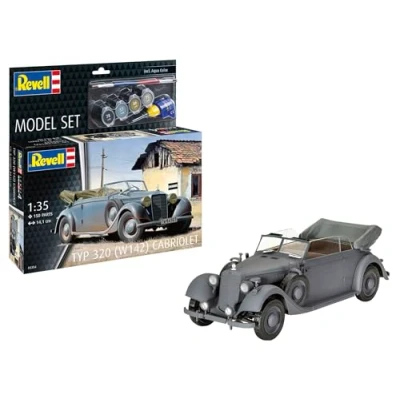 Afbeelding van 1:35 Revell 63354 Mercedes Benz Typ 320 W142 Cabriolet Auto Model Set Plastic Modelbouwpakket