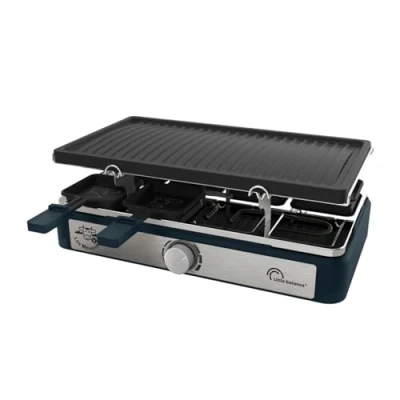 Afbeelding van Little Balance 8750 Raclette &amp; gourmetset 8 pers rechthoekig 1400 Watt PFAS vrij rvs/zwart