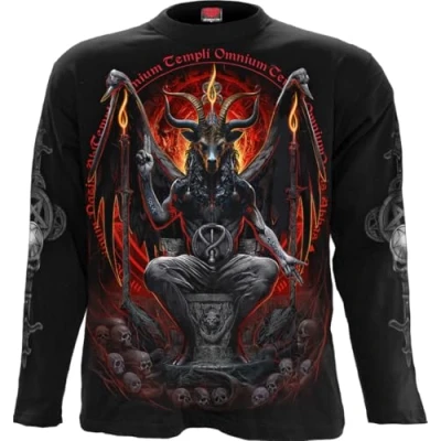 Afbeelding van Spiral Baphomet Longsleeve shirt L Zwart