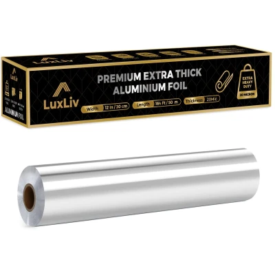 Afbeelding van LuxLiv ® Premium dikke aluminiumfolie, 50 m, 20 micron dik, 30 cm breed