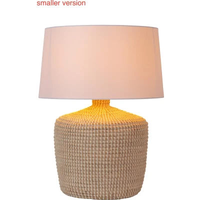 Afbeelding van Premium By Lucide Ambala Tafellamp Ø 45 X 64 Cm Wit En Lichtbruin