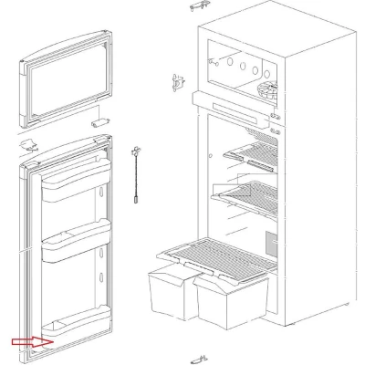 Afbeelding van Thetford SR MK1 N41 Deurbakje Onder Wit Onderdelen &amp; Accessoires