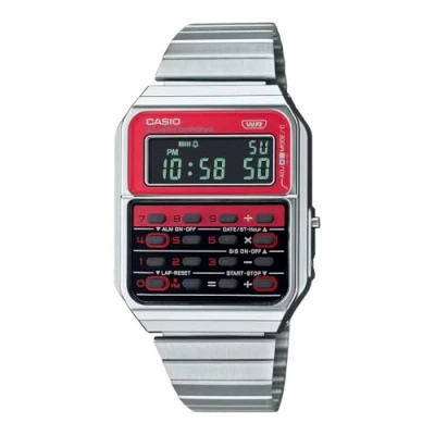 Afbeelding van Casio Heritage CA500 Unisex Digitaal horloge, Maat: One Size, Red
