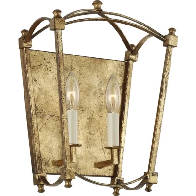 Afbeelding van Feiss LED Wandlamp Thayer 2X E14 Max 40W Antique Gild