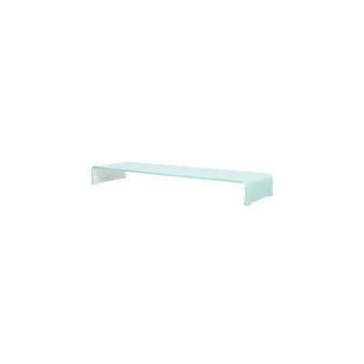Afbeelding van TV meubel/monitorverhoger 120x30x13 cm glas groen