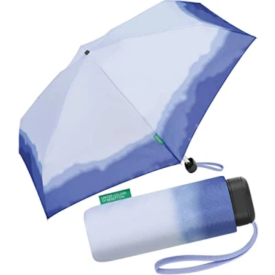 Afbeelding van Benetton Zakparaplu Ultra Mini Flat Dots, Dip Dye Twilight Purple, Modern en kleurrijk