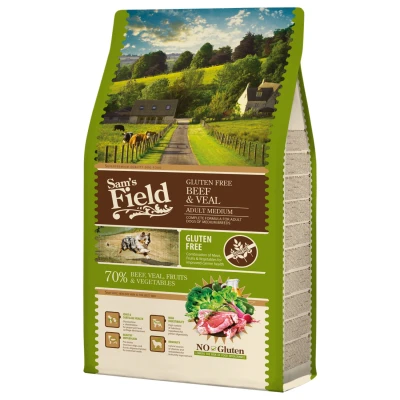 Afbeelding van Sam&#039;s Field Adult Medium Rund&amp;Kalf&amp;Aardappel Hondenvoer 2.5 kg