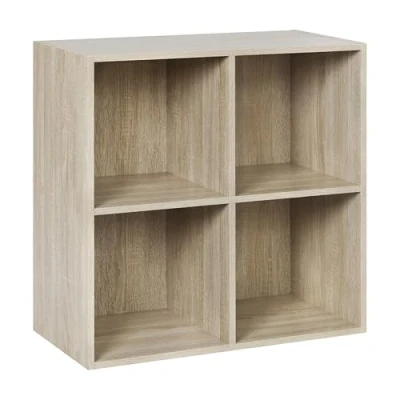 Afbeelding van WOLTU Boekenkast, opbergrek, 59,6 x 29 59,8 cm, van MDF, voor woonkamer, 4 compartimenten, SK002hei2