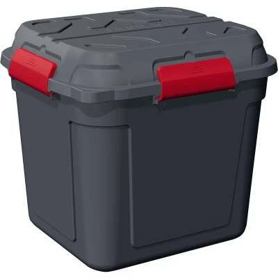 Afbeelding van Q line waterdichte opbergbox 110L antraciet rood