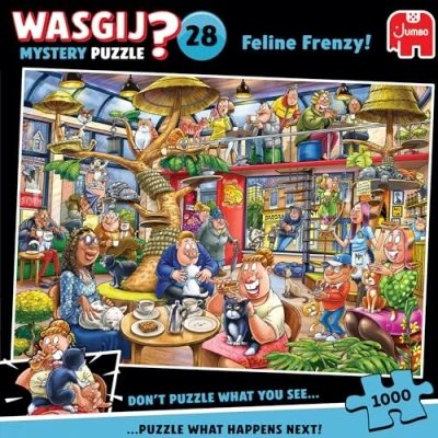 Image de Puzzle 1000 pièces : Wasgij Mystery 28 Folie féline !