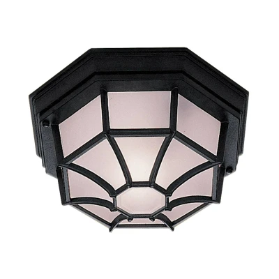 Afbeelding van Buiten plafondlamp Vermont, zwart