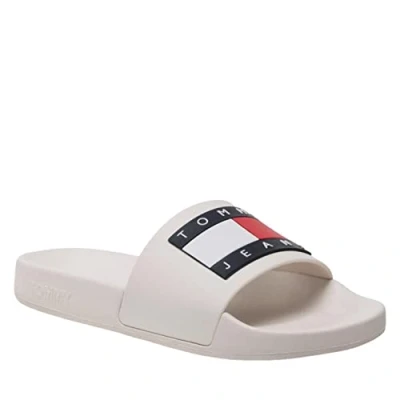 Afbeelding van Tommy Jeans FLAG POO EN0EN02115TCR Badslippers, Dames, Maat: 38, White Polyester