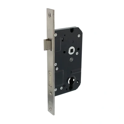 Afbeelding van Intersteel Cilinderslot zwart SKG klasse 2, rechthoekige voorplaat 25x238 mm