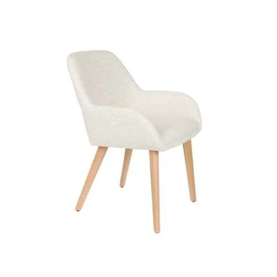 Afbeelding van Housecraft Living Loua Eetkamerstoel Off White Set van 2