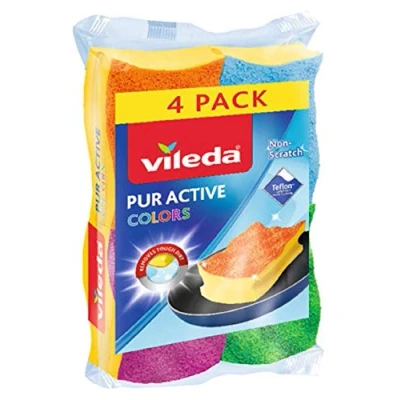 Afbeelding van Vileda Schuursponzen Colors 4 stuks