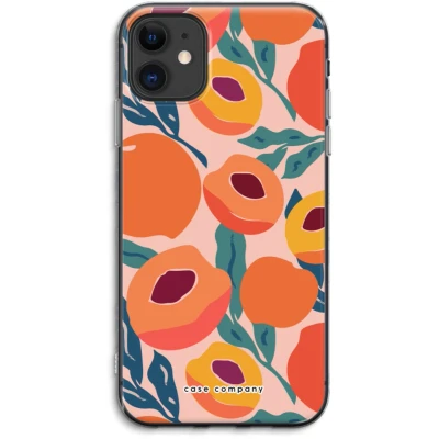 Afbeelding van Case Company® hoesje geschikt voor iPhone 11 Perzik Soft Cover Telefoonhoesje Bescherming aan alle Kanten en Schermrand