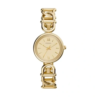 Afbeelding van Fossil Analoog kwartshorloge voor dames met roestvrijstalen armband ES5375, goud, Goud