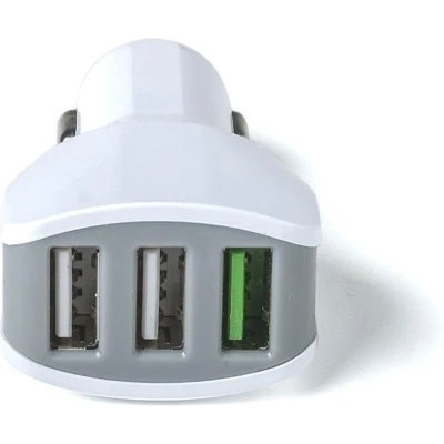 Afbeelding van Celly USB 4.4 Universele Trippel Autolader Wit Kleurloos Overige Accessoires