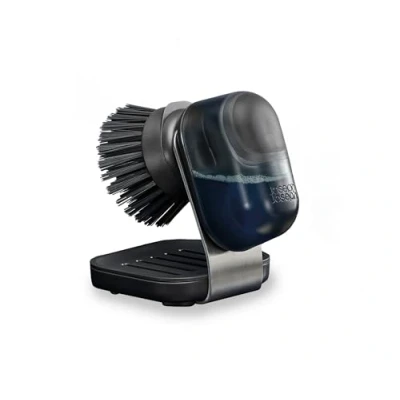 Afbeelding van Joseph SinkTech Brosse Palm à Distributeur de Savon avec Support en Acier Inoxydable