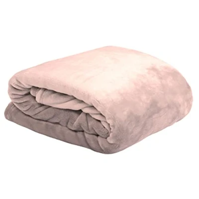 Afbeelding van Lovely Casa Afmetingen 130 x 160 cm 100% polyester, kleur roze modelknuffeldeken, fleece, zacht, warm, comfortabel, voor bank, nestje, effen,