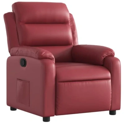 Afbeelding van Fauteuil verstelbaar kunstleer rood