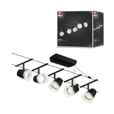 Afbeelding van Paulmann WireDC Set Cone Kabelbasissysteem GU5.3 Zwart (mat), Chroom